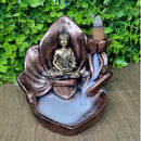 Incensário Cascata Fumaça e Vareta Flor de Lotus Buda Hindu