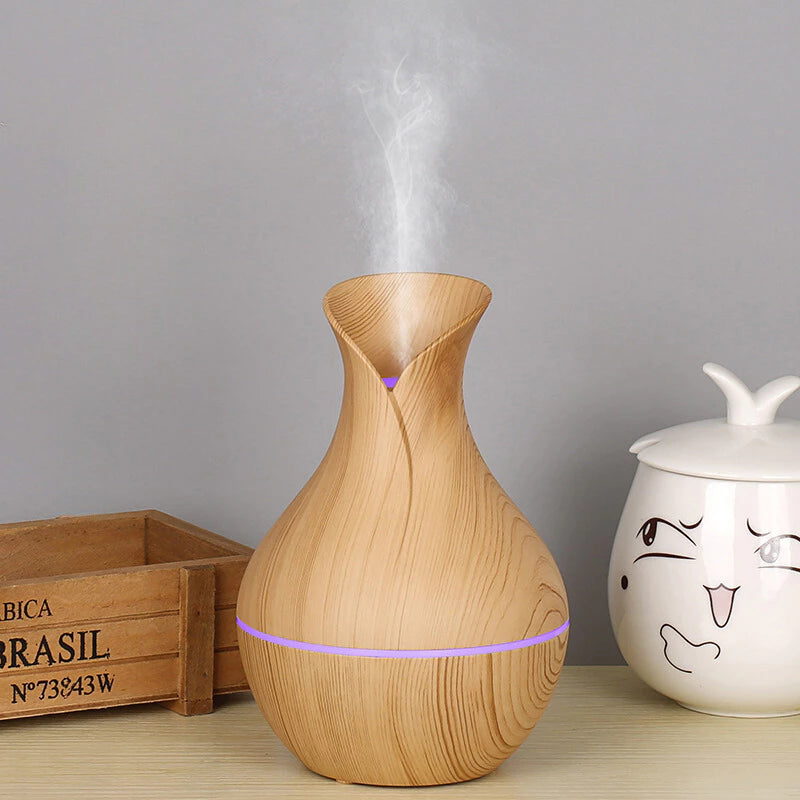 Umidificador de ar ultrassônico, aromatizador e difusor de ambiente USB led Lelong