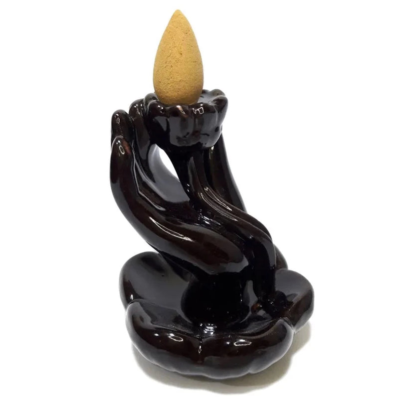 Cascata de Fumaça Mão de Buda com Flor de Lótus